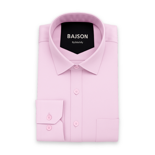 Luxury Twill Cotton Shirt For Men (Light Pink)