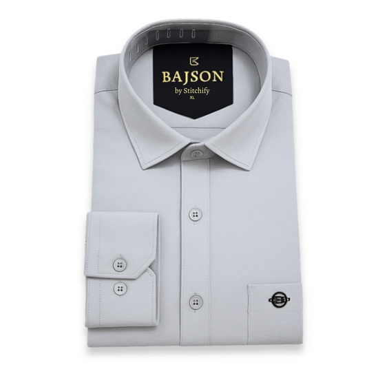 Luxury Twill Cotton Shirt For Men (Grey)