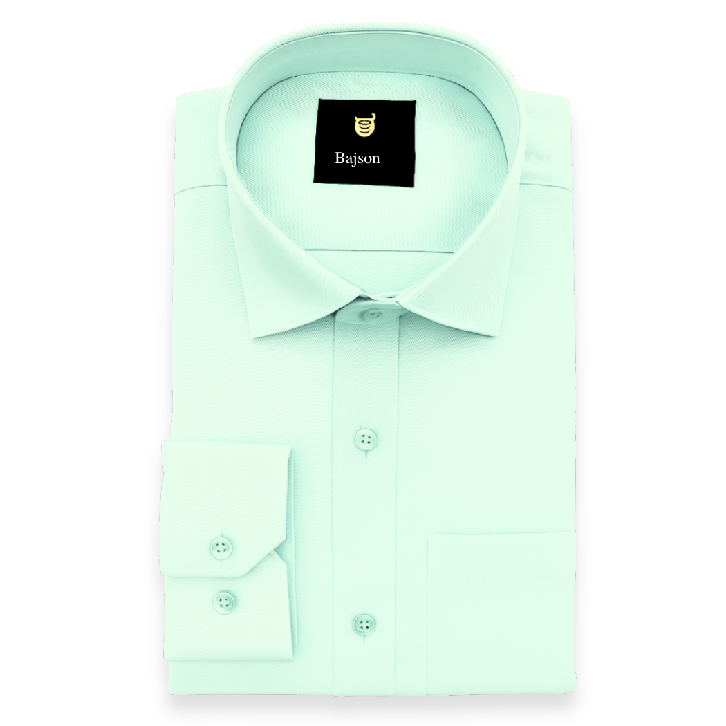 Luxury Twill Cotton Shirt For Men (Pista)