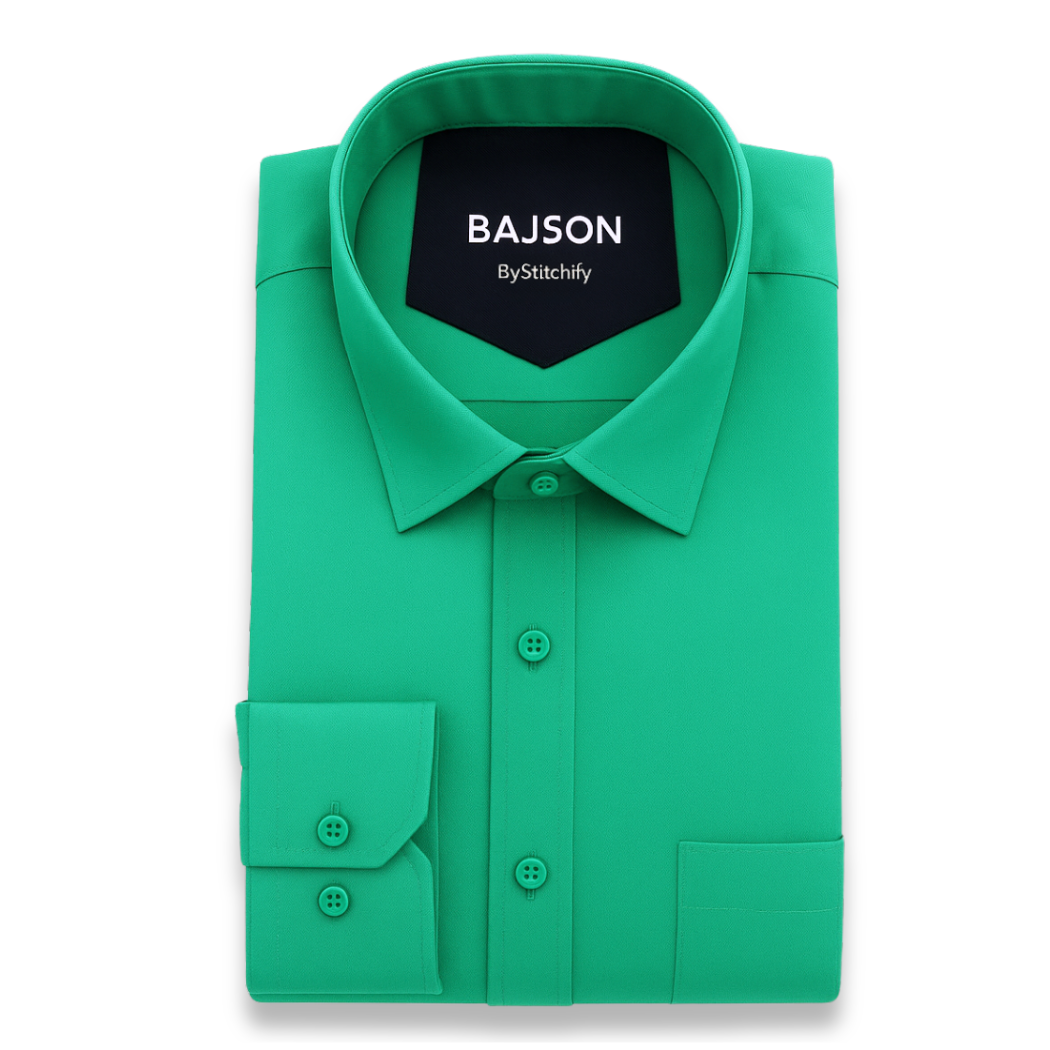 Luxury Twill Cotton Shirt For Men (Green)