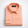 Stitchify Premium Cotton Peach Shirt For Men | Micro Diamond Texture