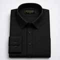 Stitchify Premium Cotton Black Shirt For Men | Micro Diamond Texture