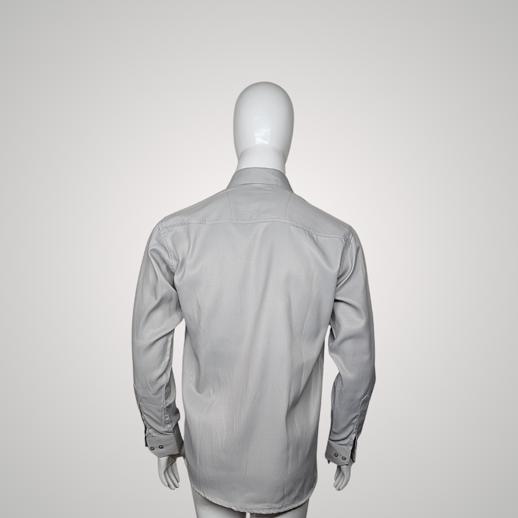 Luxury Twill Cotton Shirt For Men (Grey)