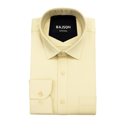 Luxury Twill Cotton Shirt For Men (Lemon)