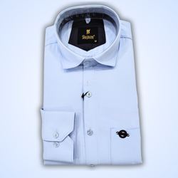 Luxury Twill Cotton Shirt For Men (Sky Blue)