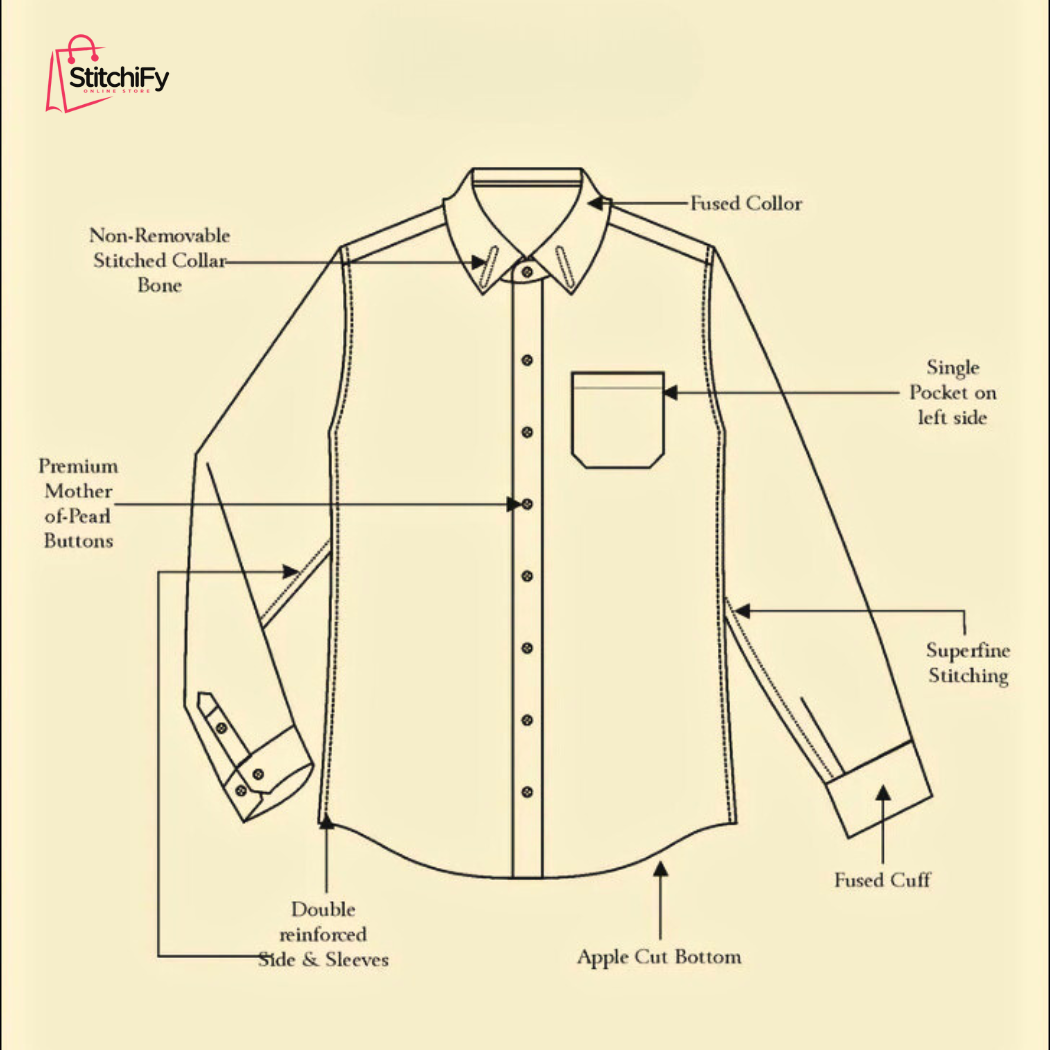 Luxury Twill Cotton Shirt For Men (Grey)