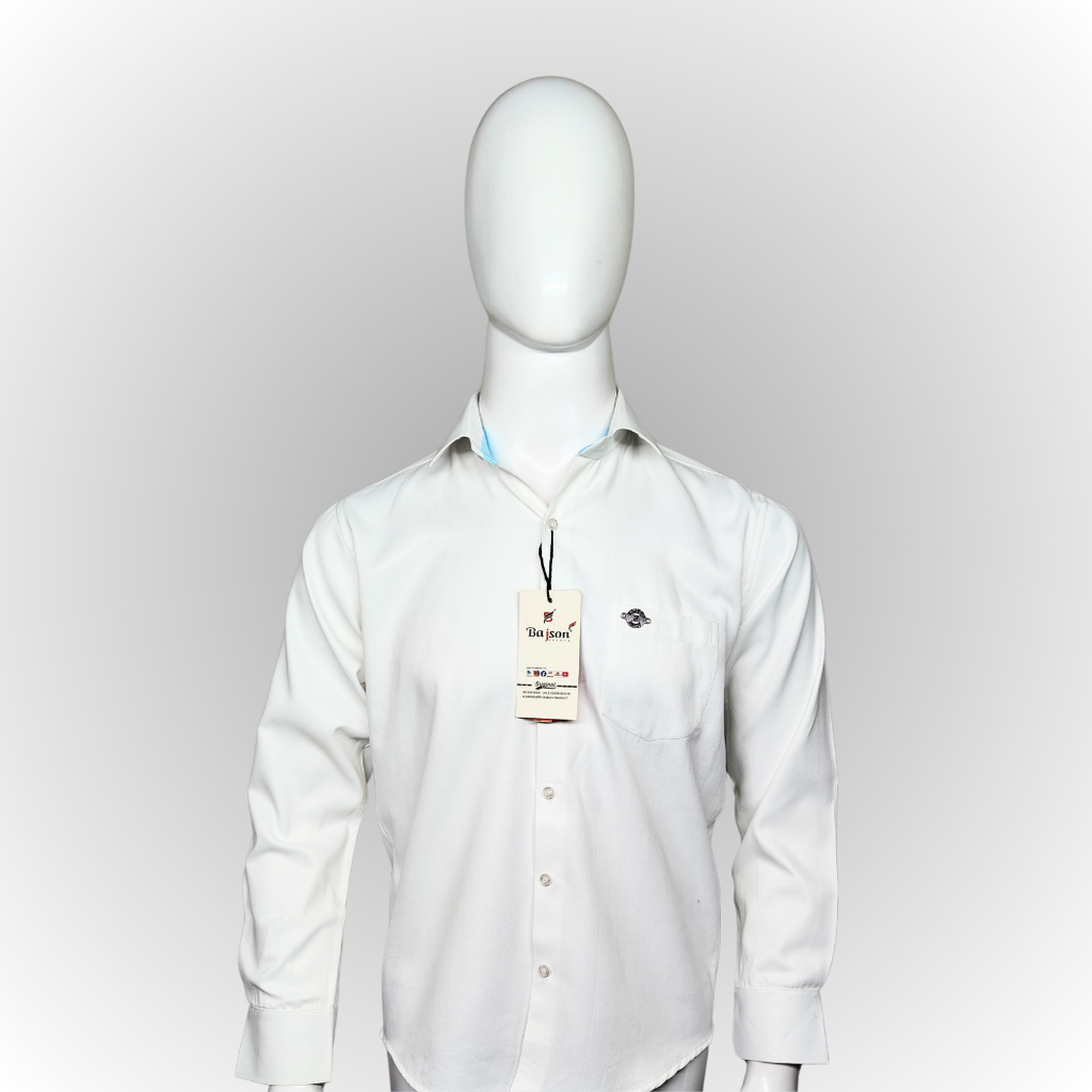 Luxury Twill Cotton Shirt For Men (White)