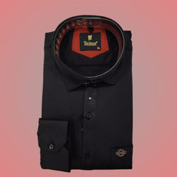 Luxury Twill Cotton Shirt For Men (Black)