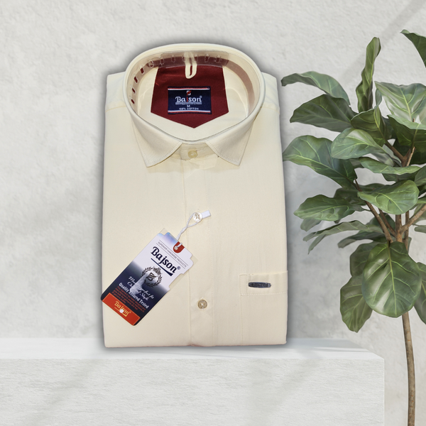 Luxury Twill Cotton Shirt For Men (Lemon)